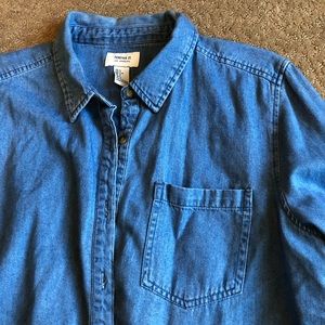 Forever 21 Button-Down Denim Shirt